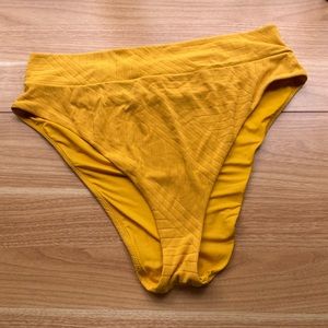 Plus Size Swimsuit Bottoms Yellow, American Eagle, Aerie, XXL, High Waisted